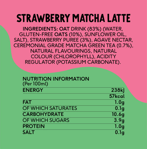 Strawberry Oat Matcha Latte