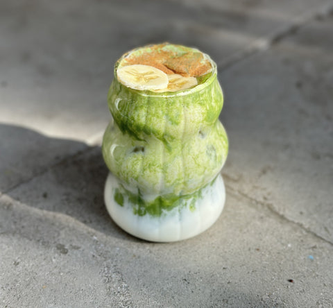 banana cream matcha latte recipe - PerfectTed