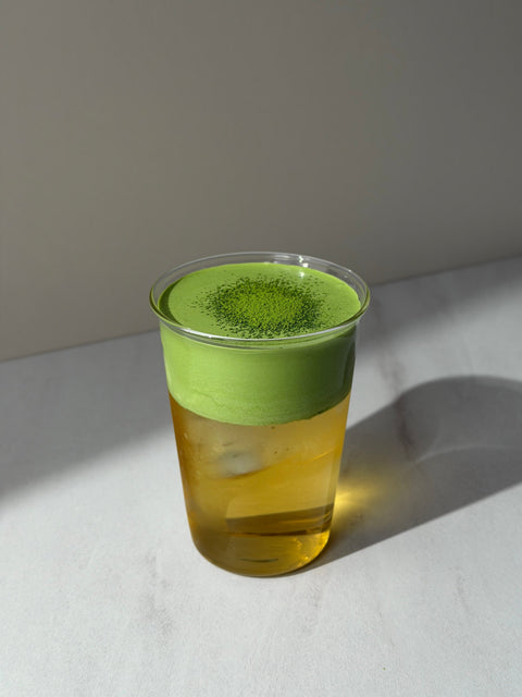 how to make an apple juice matcha cloud - PerfectTed