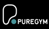 a white and blue logo