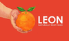 a hand holding an orange