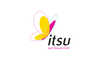 a logo with a butterfly