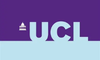 a purple and white logo
