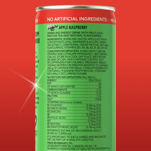 apple raspberry healthy energy - PerfectTed - Energy Drinks