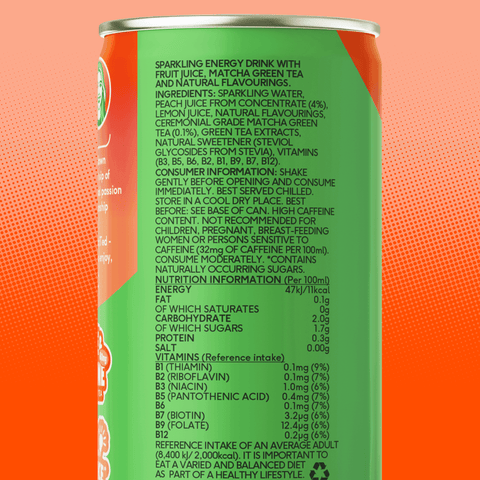 juicy peach matcha energy drink - PerfectTed - unlisted