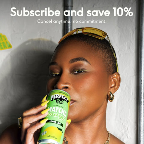 lemon lime matcha energy drink - PerfectTed -