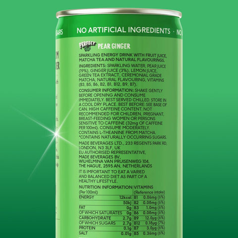 pear ginger healthy energy - PerfectTed - Energy Drinks