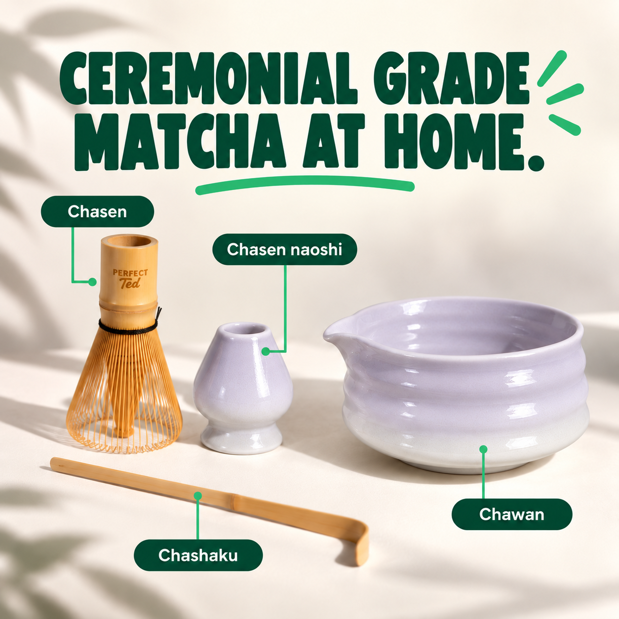 perfect ted purple matcha set