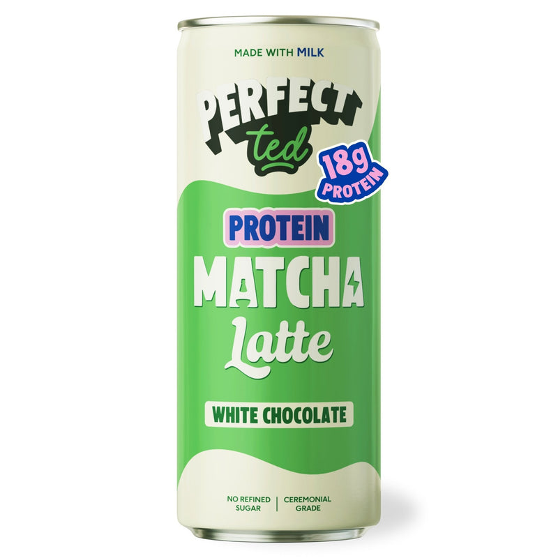 protein matcha latte - white chocolate