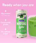 protein matcha latte - white chocolate - PerfectTed - Matcha Latte
