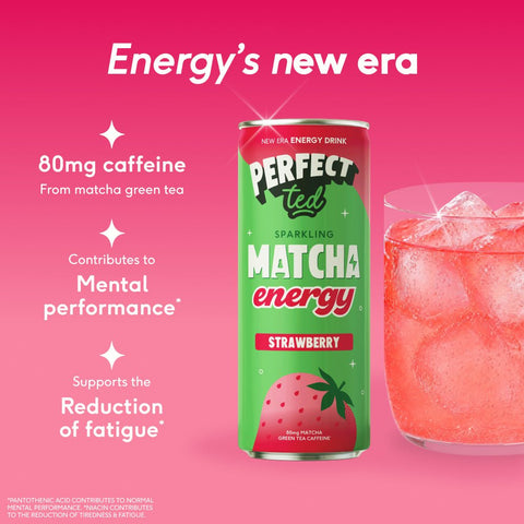 strawberry matcha energy drink - PerfectTed -