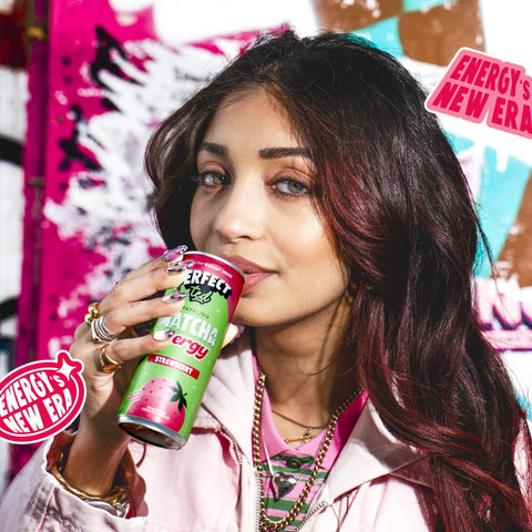 strawberry matcha energy drink - PerfectTed - unlisted