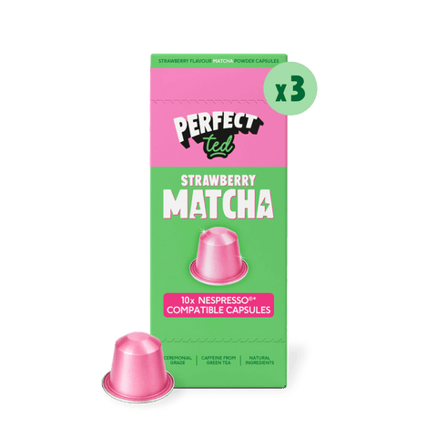 strawberry matcha nespresso® compatible pods - PerfectTed - Matcha Pods