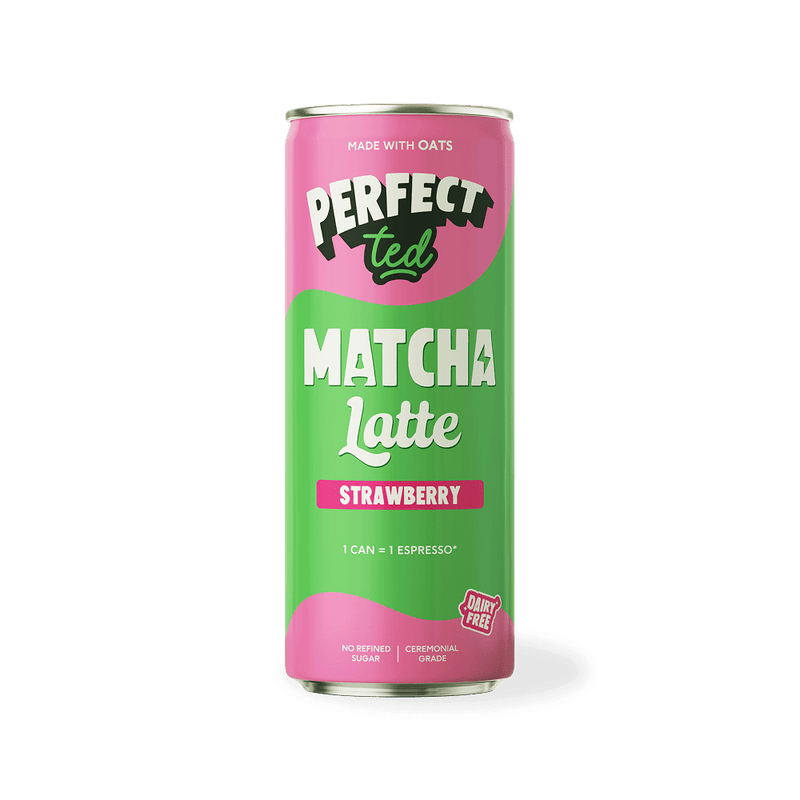 Erdbeer-Hafer-Matcha-Latte