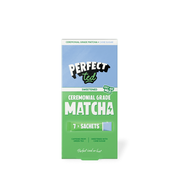 sweetened ceremonial grade matcha sachets - PerfectTed -