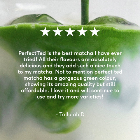 sweetened ceremonial grade matcha sachets - PerfectTed -