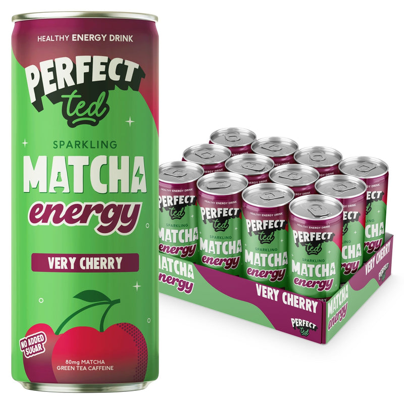 very cherry matcha energy drink