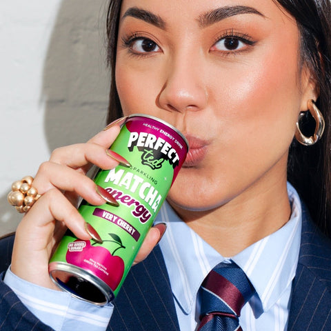 very cherry matcha energy drink - PerfectTed -