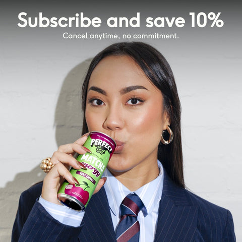 very cherry matcha energy drink - PerfectTed -